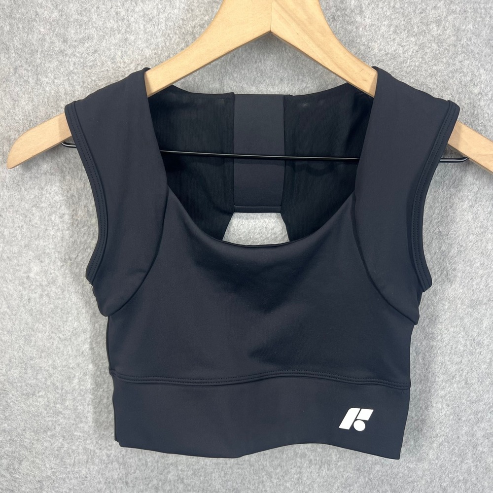 Forme Power Bra Womens S Black Posture Correcting Mesh Back Compression EUC